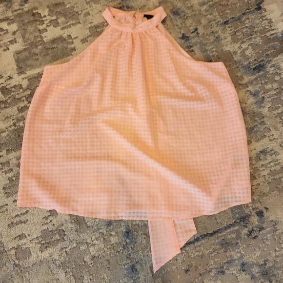 Torrid Pink Clip Chiffon Mock Neck Halter. Sleeveless top. Women's size 3X - Picture 5 of 16